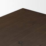 Belford 3-Drawer Dark Brown Oak Wood Closed Nightstand by Mercana at Eve Furniture