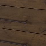 Belford 3-Drawer Dark Brown Oak Wood Closed Nightstand by Mercana at Eve Furniture