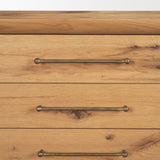 Belford 3-Drawer Light Brown Oak Wood Closed Nightstand by Mercana at Eve Furniture