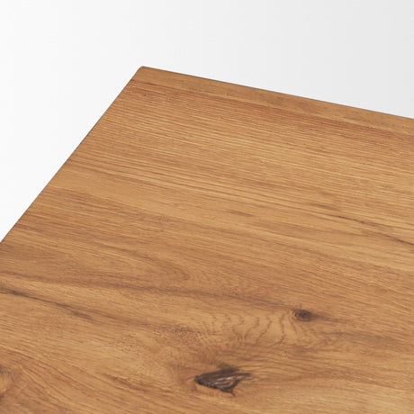 Belford 3-Drawer Light Brown Oak Wood Closed Nightstand by Mercana at Eve Furniture