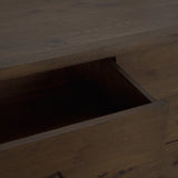 Belford 6-Drawer Dark Brown Oak Wood Dresser by Mercana at Eve Furniture
