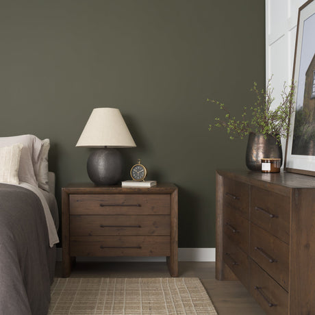 Belford 6-Drawer Dark Brown Oak Wood Dresser by Mercana at Eve Furniture
