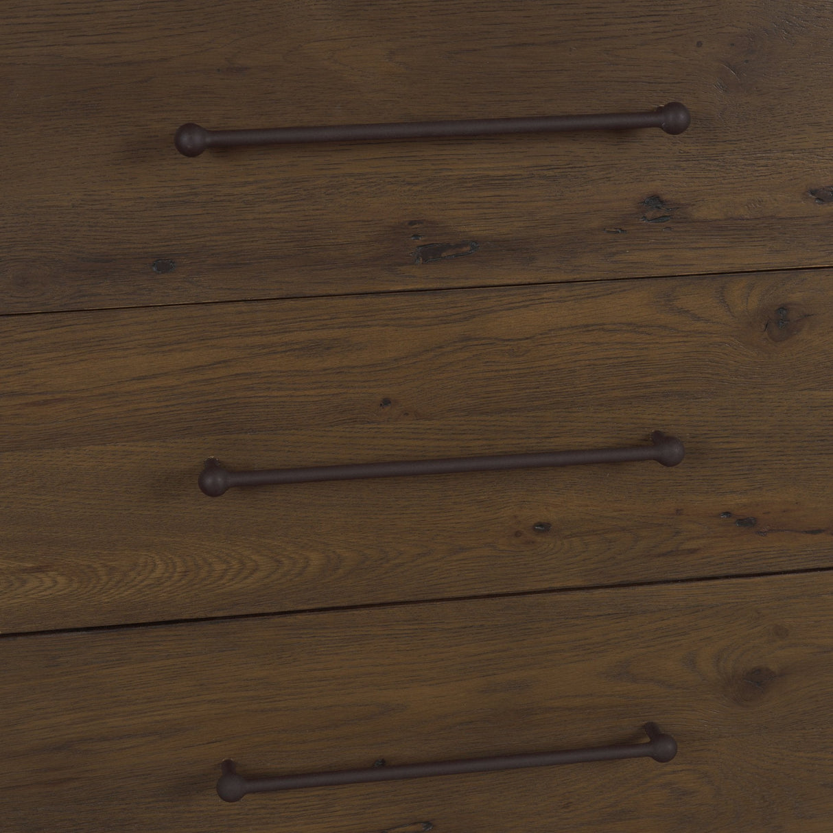 Belford 6-Drawer Dark Brown Oak Wood Dresser by Mercana at Eve Furniture