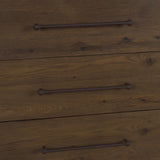 Belford 6-Drawer Dark Brown Oak Wood Dresser by Mercana at Eve Furniture