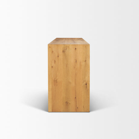 Belford 6-Drawer Light Brown Oak Wood Dresser by Mercana at Eve Furniture