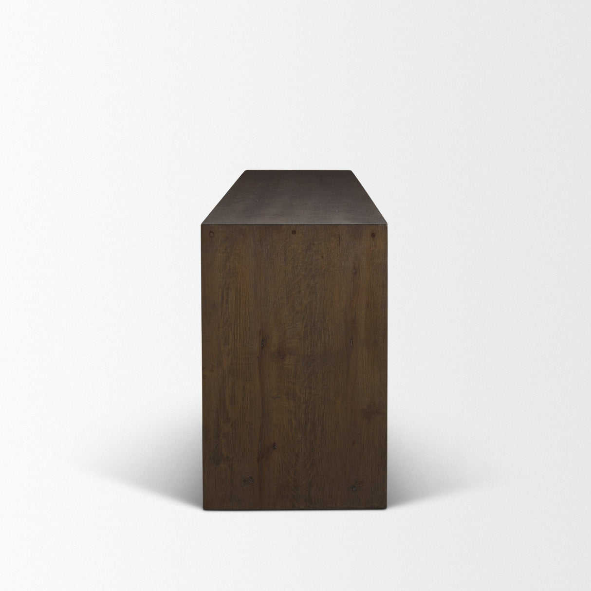 Belford Dark Brown Oak Wood Console Table by Mercana at Eve Furniture