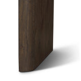 Belford Dark Brown Oak Wood Console Table by Mercana at Eve Furniture