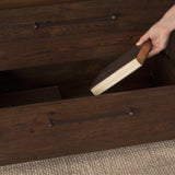 Belford Dark Brown Oak Wood Media Console by Mercana at Eve Furniture