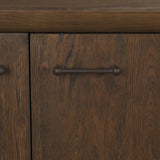 Belford Dark Brown Oak Wood Media Console by Mercana at Eve Furniture