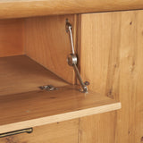 Belford Light Brown Oak Wood Media Console by Mercana at Eve Furniture