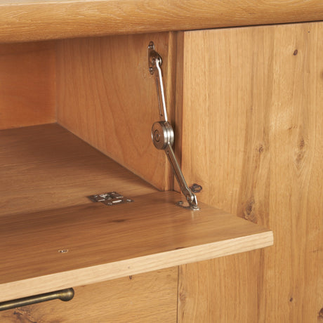 Belford Light Brown Oak Wood Media Console by Mercana at Eve Furniture