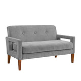 Belfort Gray Loveseat and Chair by Homelegance at Eve Furniture