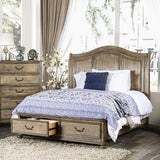 Belgrade Rustic Natural Tone King Storage Platform Bed by Furniture of America at Eve Furniture