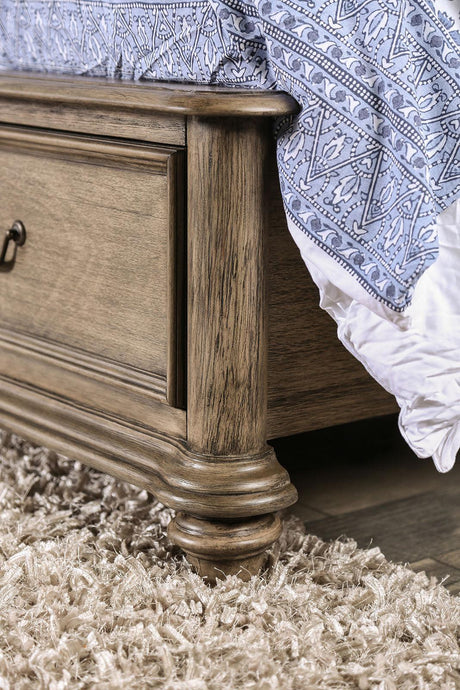 Belgrade Rustic Natural Tone King Storage Platform Bed by Furniture of America at Eve Furniture