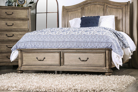 Belgrade Rustic Natural Tone Queen Storage Platform Bed by Furniture of America at Eve Furniture