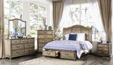 Belgrade Rustic Natural Tone Queen Storage Platform Bed by Furniture of America at Eve Furniture
