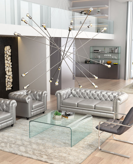 Belief Chrome Ceiling Lamp by Zuomod at Eve Furniture