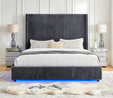 Belinda Grey King Platform Bed by New Era Innovations at Eve Furniture