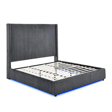 Belinda Grey Queen Platform Bed by New Era Innovations at Eve Furniture