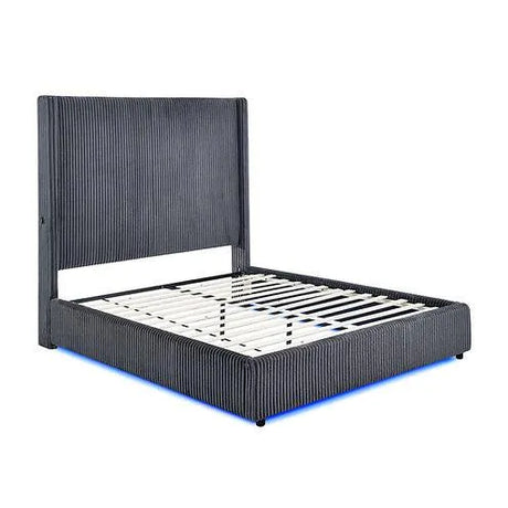 Belinda Grey Queen Platform Bed by New Era Innovations at Eve Furniture