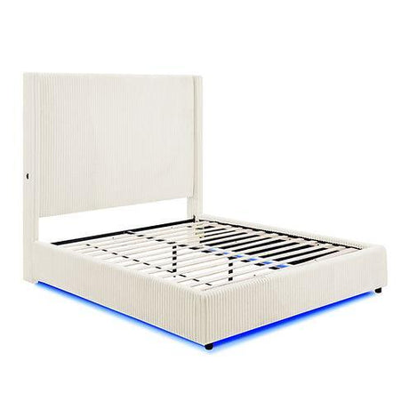 Belinda White King Platform Bed by New Era Innovations at Eve Furniture