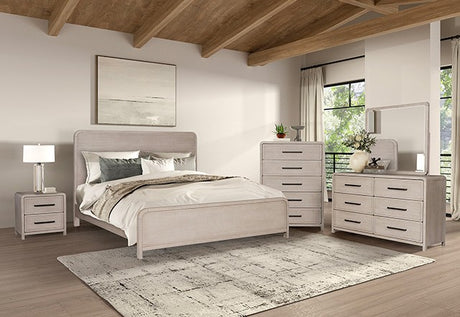 Belize Gray Fog 5-Piece Queen Bedroom Set by Furniture of America at Eve Furniture