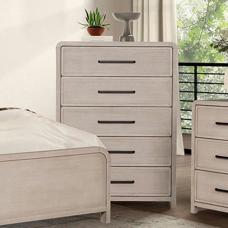Belize Gray Fog 5-Piece Queen Bedroom Set by Furniture of America at Eve Furniture