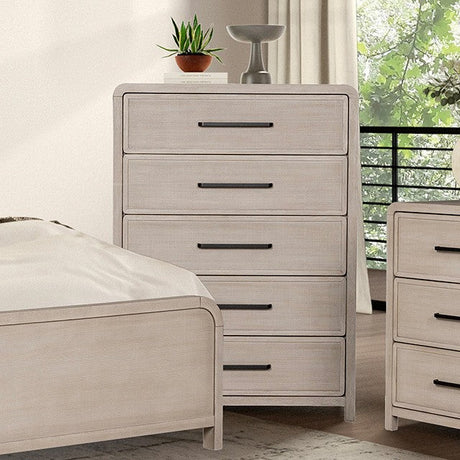 Belize Gray Fog 5-Piece Queen Bedroom Set by Furniture of America at Eve Furniture