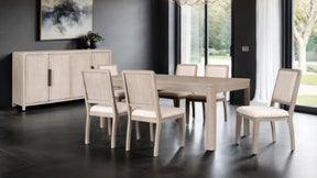 Belize Gray Fog 7-Piece Dining Table Set by Furniture of America at Eve Furniture