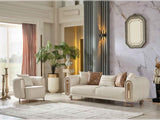 Bella Cream 3-pieces (Sofa & Loveseat & Chair) Livingroom Set