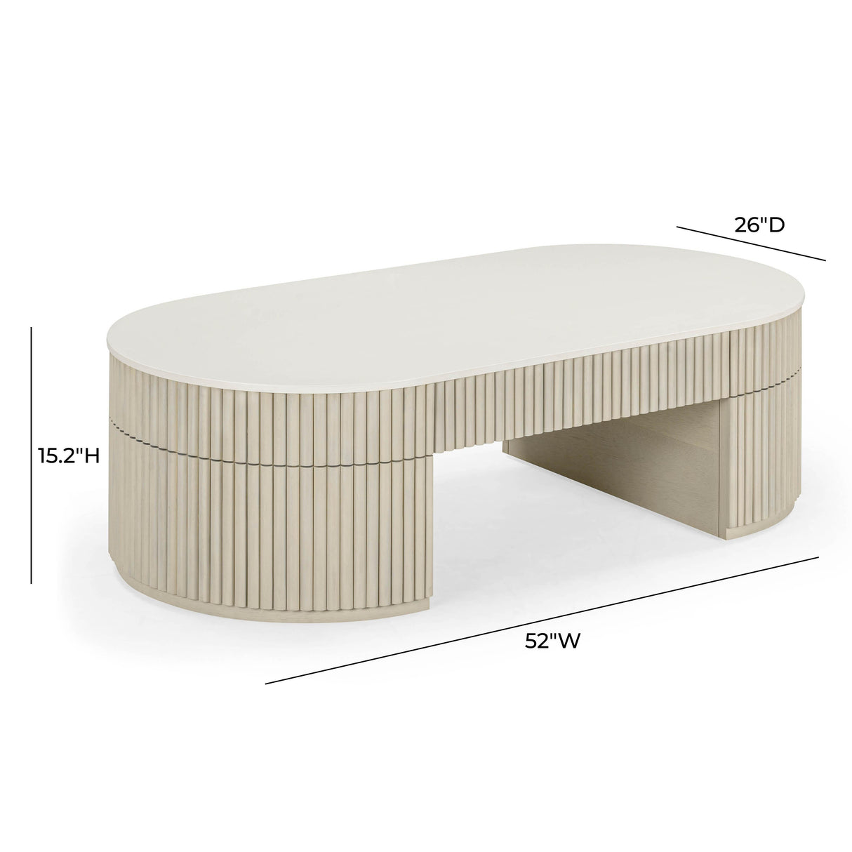Bella Cream Large Storage Coffee Table by TOV Furniture at Eve Furniture