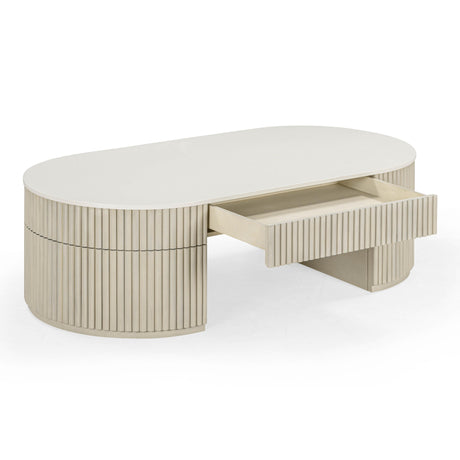 Bella Cream Large Storage Coffee Table by TOV Furniture at Eve Furniture