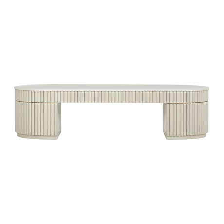 Bella Cream Oval Coffee Table by TOV Furniture at Eve Furniture