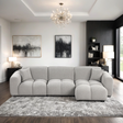 Bella Gray Boucle Fabric Sectional by Happy Homes at Eve Furniture