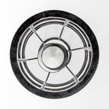 Bella Large Black Metal Cylindrical Cage Candle Holder Lantern by Mercana at Eve Furniture