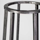 Bella Large Black Metal Cylindrical Cage Candle Holder Lantern by Mercana at Eve Furniture