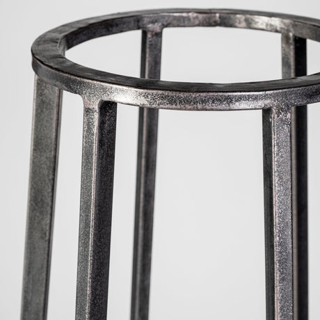 Bella Large Black Metal Cylindrical Cage Candle Holder Lantern by Mercana at Eve Furniture