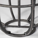 Bella Small Black Metal Cylindrical Cage Candle Holder Lantern by Mercana at Eve Furniture