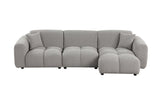 Bella Gray Boucle Fabric Sectional by Happy Homes at Eve Furniture