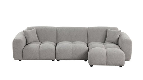 Bella Gray Boucle Fabric Sectional by Happy Homes at Eve Furniture