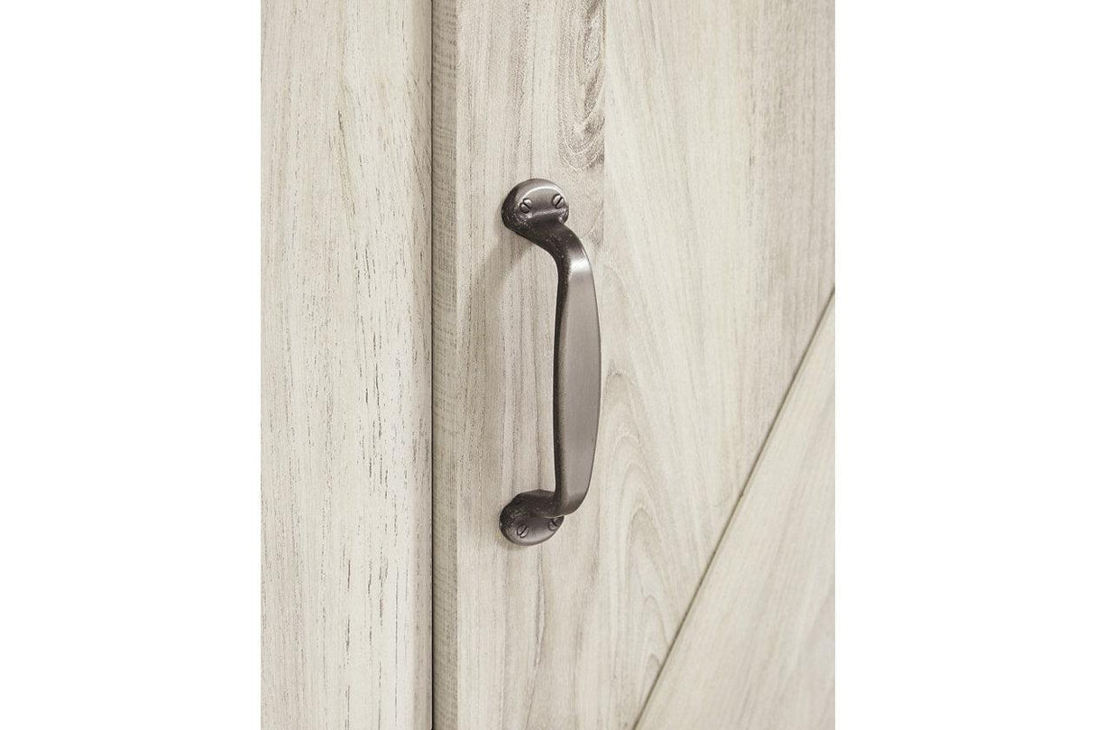 Bellaby Whitewash 4-Piece Entertainment Center by Ashley at Eve Furniture