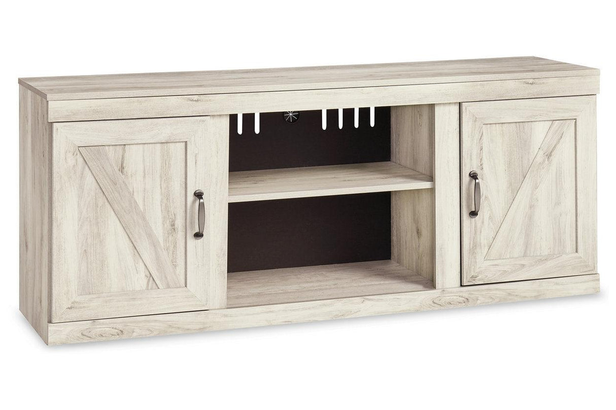 Bellaby Whitewash 4-Piece Entertainment Center by Ashley at Eve Furniture