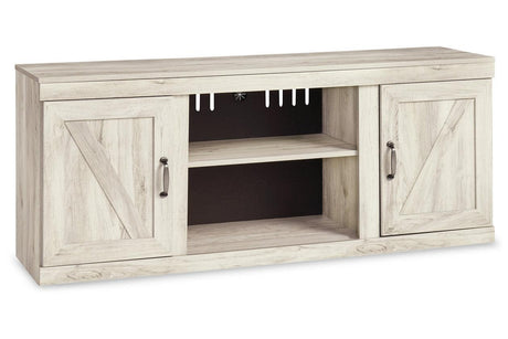 Bellaby Whitewash 4-Piece Entertainment Center by Ashley at Eve Furniture