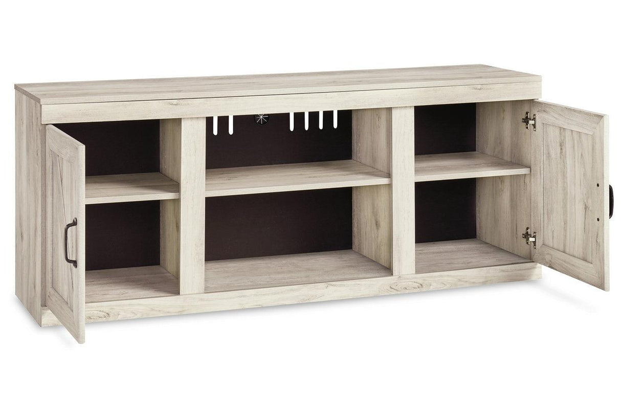 Bellaby Whitewash 4-Piece Entertainment Center by Ashley at Eve Furniture