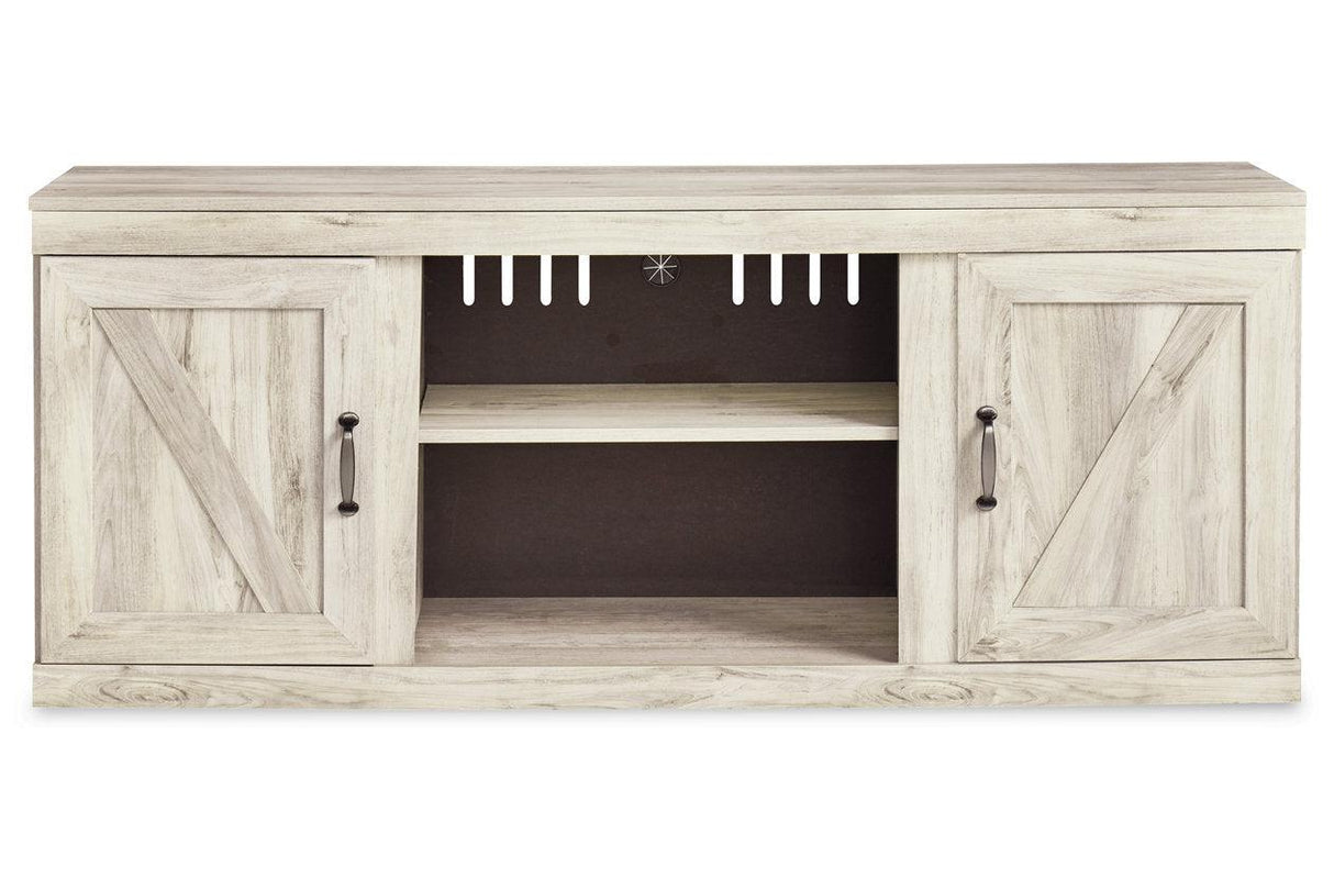 Bellaby Whitewash 4-Piece Entertainment Center by Ashley at Eve Furniture