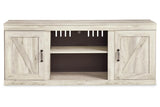 Bellaby Whitewash 4-Piece Entertainment Center by Ashley at Eve Furniture