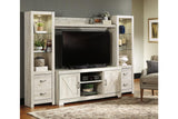 Bellaby Whitewash 4-Piece Entertainment Center by Ashley at Eve Furniture