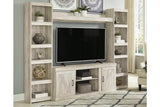 Bellaby Whitewash 4-Piece Entertainment Center by Ashley at Eve Furniture