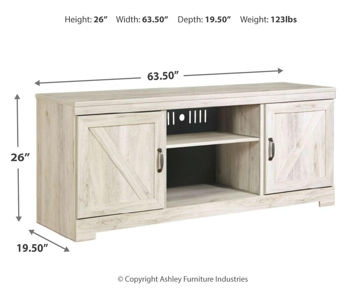 Bellaby Whitewash 63" TV Stand by Ashley at Eve Furniture