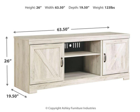 Bellaby Whitewash 63" TV Stand by Ashley at Eve Furniture